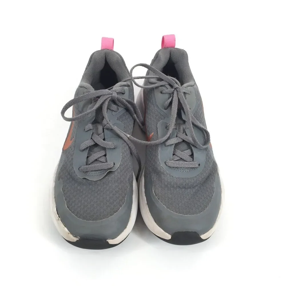 Nike WearAllDay Low Top Sneakers Size 4Y Youth Big Kid Gray Pink Athletic Shoes - Picture 2 of 8